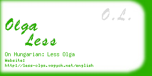 olga less business card